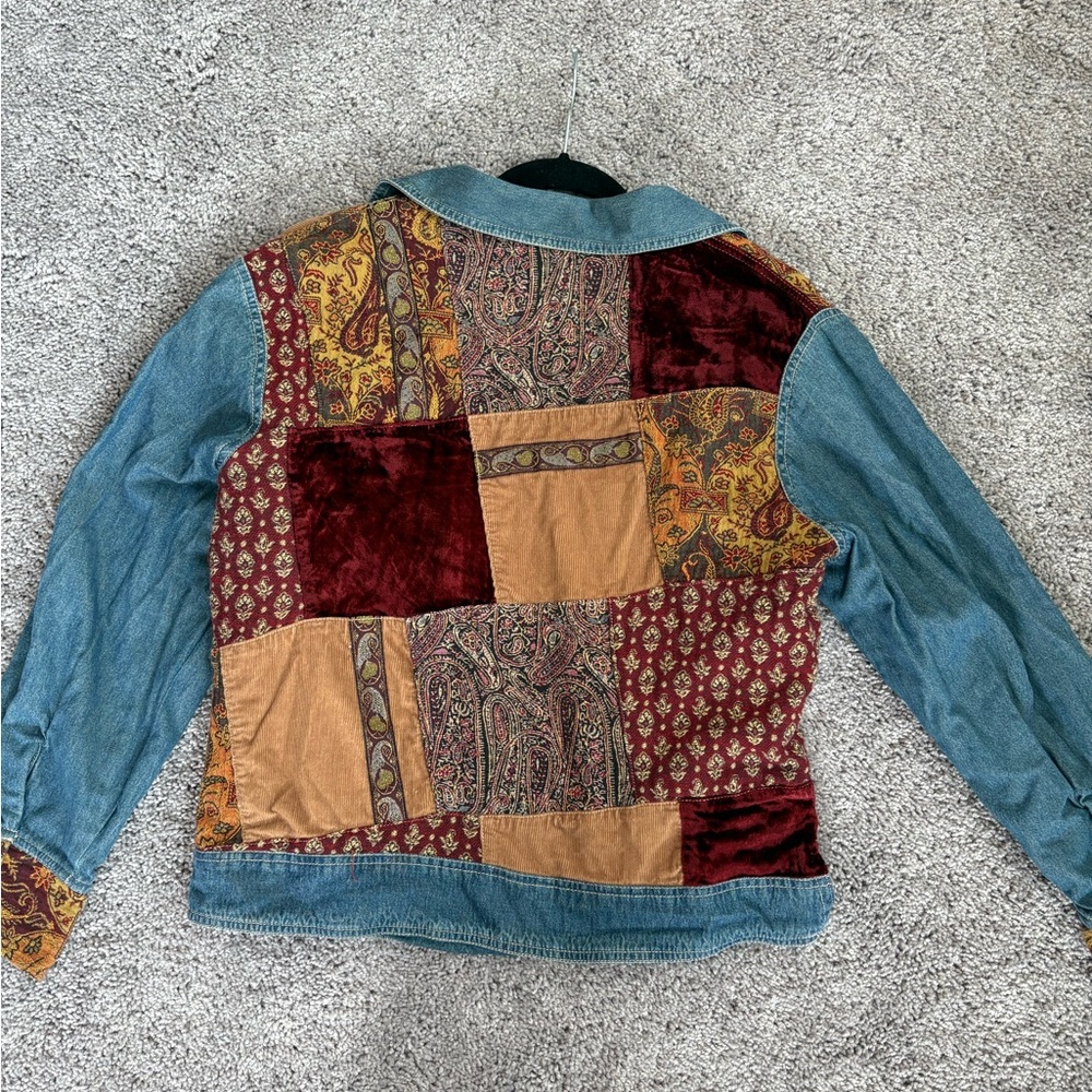 Out of the Blue by J. Jill Patchwork Denim Jacket - Picture 3 of 4